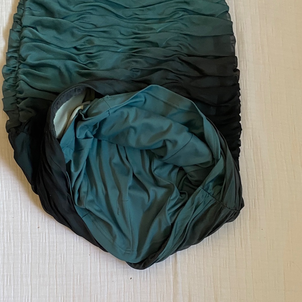 ADRIANA PAPELL Boutique Teal Ruffled Midi Dress - Picture 14 of 16